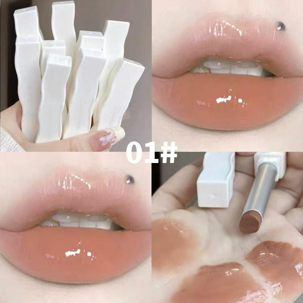 Son Môi Cappuvini trắng lông vũ son bóng chất rắn son bóng dưỡng ẩmkết xuất màu son môi