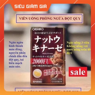 Viên uống uống chống đột quỵ nattokinase 2000fu orihiro Nhật Bản