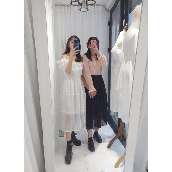 [Mã FAGREEN245 giảm 10% tối đa 30K đơn 99K] [CÓ FEEDBACK] Váy công chúa trễ vai ren ulzzang - V15 - jannahouse | BigBuy360 - bigbuy360.vn