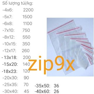 1 ký túi zip , 15 size
