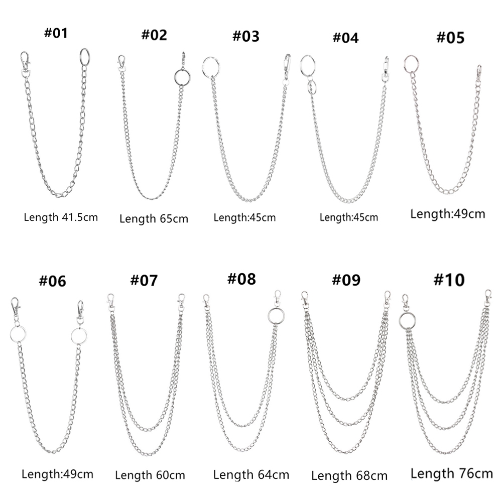 Dây xích mạ bạc với 10 kiểu tuỳ chọn dùng để trang trí quần jean tiện dụng