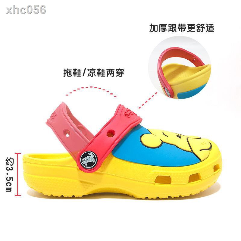 ♠✒Giày sandal đục lỗ in hình gấu Pooh dễ thương cho bé