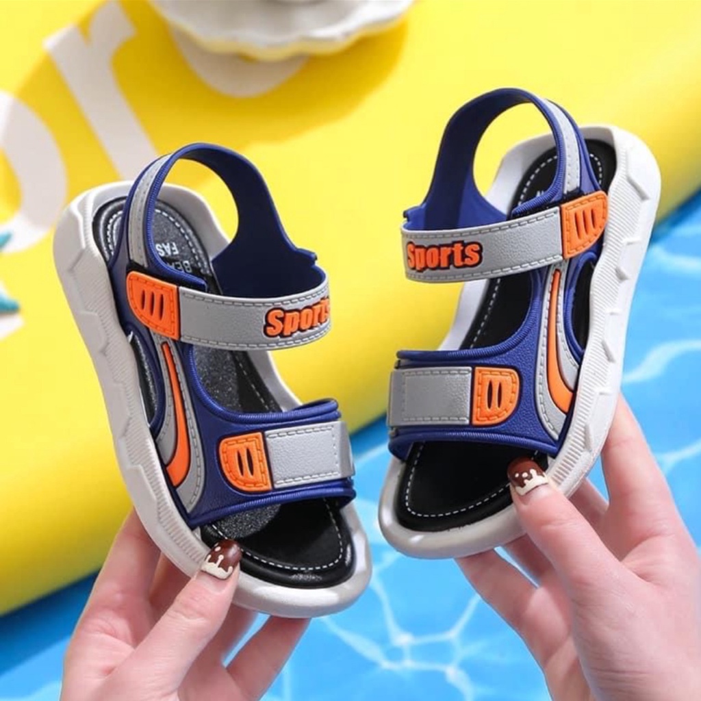 Sandal bé  trai quai ngang đế đúc mềm êm size từ 31 đến 35 M868