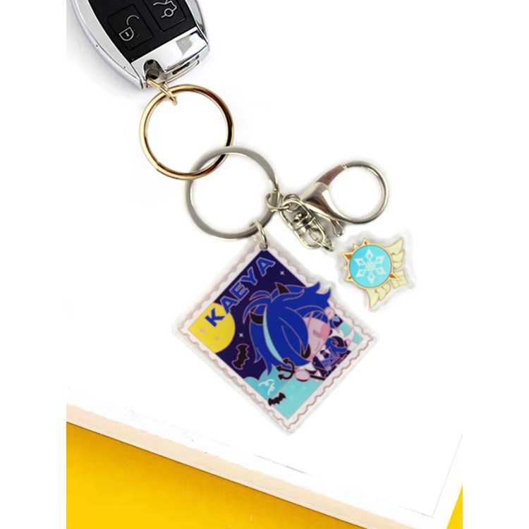 Móc khóa acrylic Tmdbyx có khung hình hoạt hình Genshin Impact xinh xắn dùng để trang trí