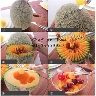Dụng cụ muỗng múc tỉa trái cây, làm bingsu