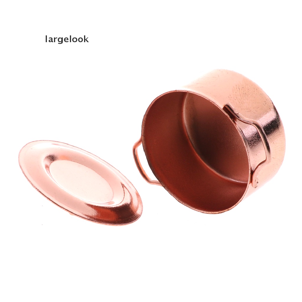 Nồi Nấu Ăn Có Nắp Bằng Đồng Tỉ Lệ 1 / 12 Trang Trí Nhà Búp Bê ♨Nóng Bỏng