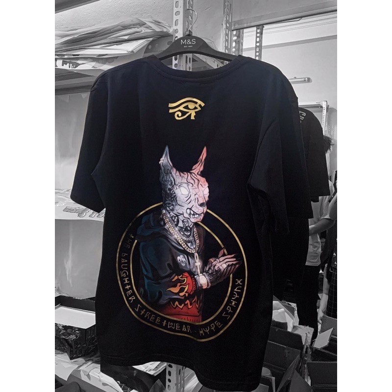 áo thun tay lở in hình chất