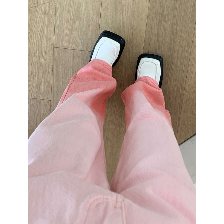 Quần Jeans Nữ Lưng Cao Màu Gradient Thời Trang Hàn Quốc Mới