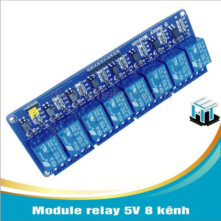 Module relay 5V 8 kênh, Module 8 relay với opto cách ly