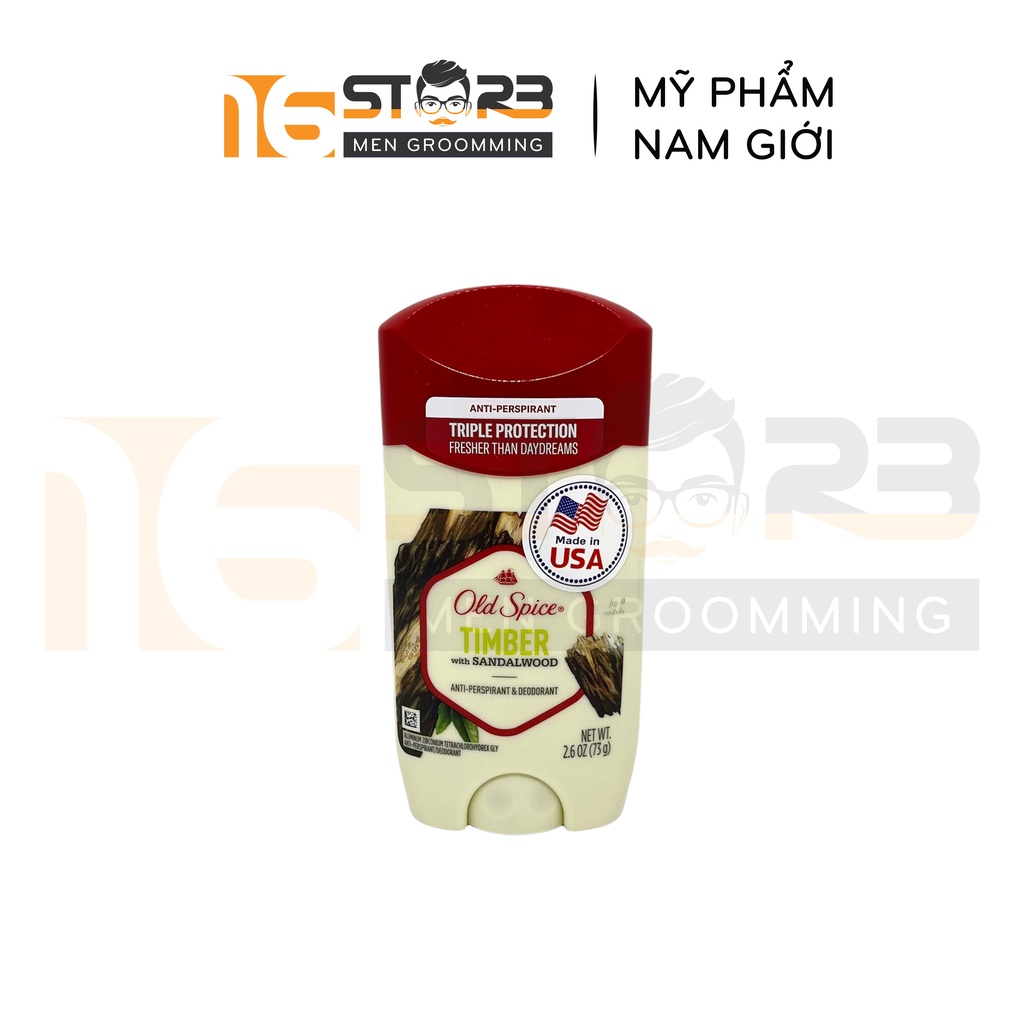 [Chính Hãng 100%] Sáp Khử Mùi Old Spice Timber, Fiji, Bearglove, Wolfthorn 73g/85g - Nhập Khẩu Mỹ