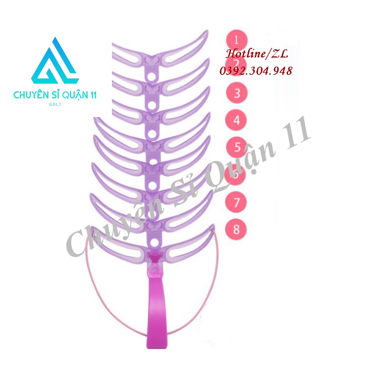 Set 4 Khung kẻ định hình lông mày Khuôn kẻ chân mày cầm tay CMCamTay-set4
