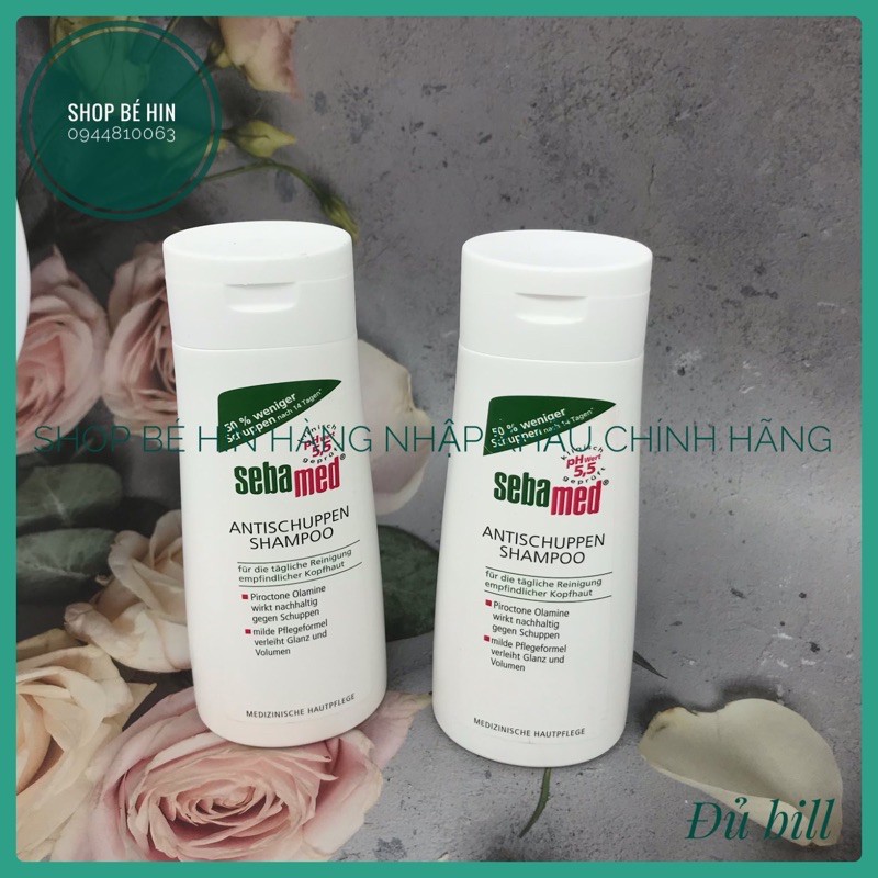 (ĐỦ BILL, GIÁ TỐT) DẦU GỘI TRỊ GÀU, NẤM VÀ NGỨA DA ĐẦU SEBAMED ĐỘ PH 5.5-HÀNG XÁCH TAY ĐỨC