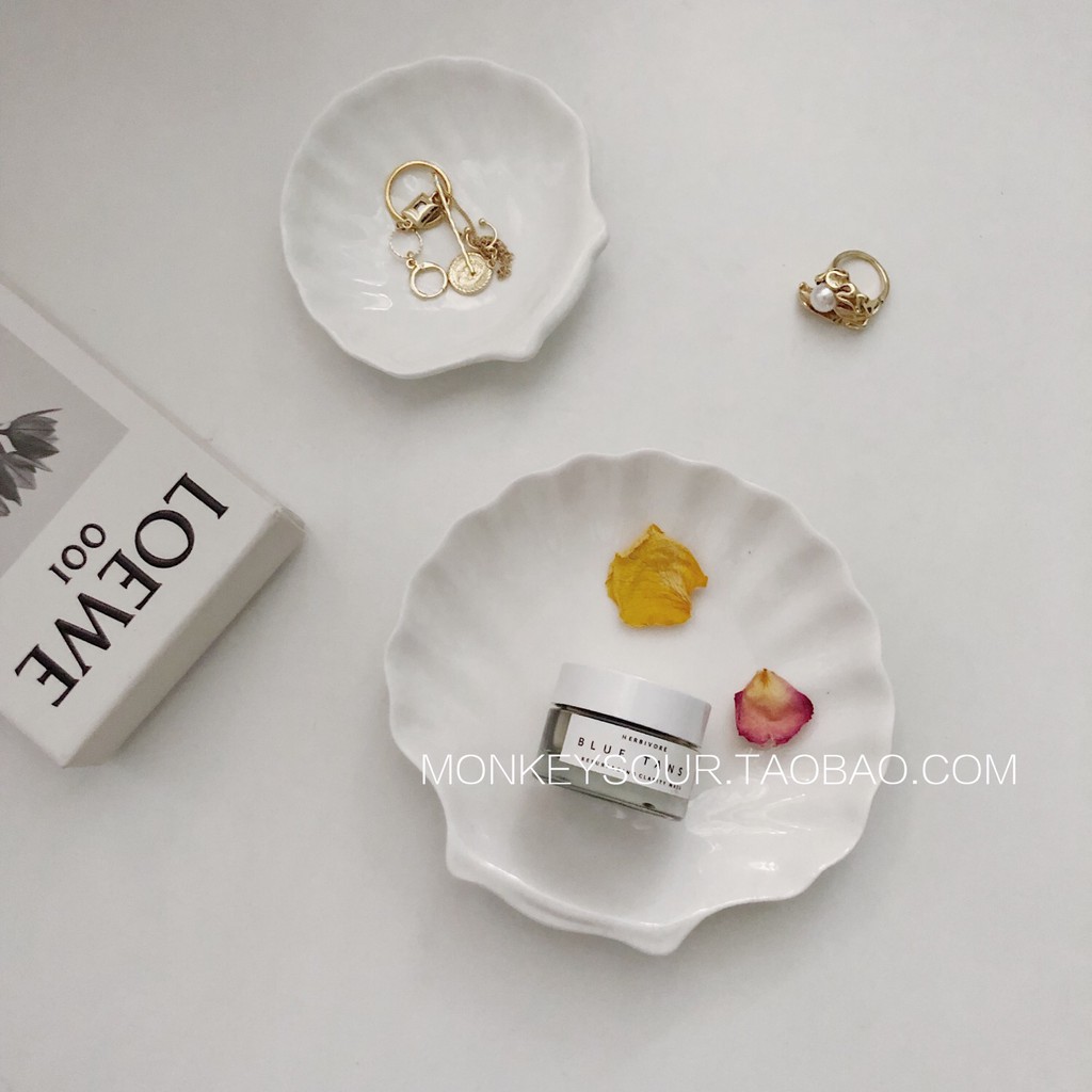 Dĩa đựng hình vỏ sò độc đáo / Đĩa Sứ Hình Vỏ Sò Đựng Trang Sức Thiết Kế Sang Trọng
