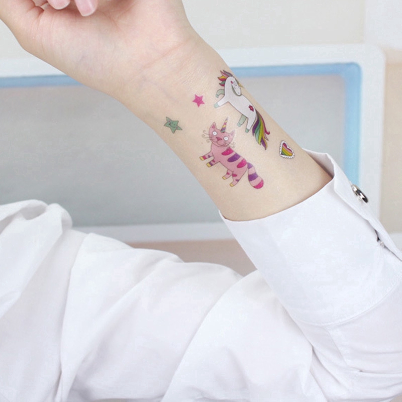 Hình Xăm Dán Tạm Thời Hình Kỳ Lân Dễ Thương