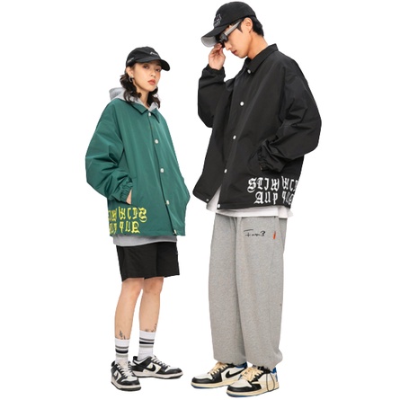 Áo khoác gió nam nữ 2 lớp lót Cotton, kiểu mặc chuẩn form dáng, chống nước ngăn gió