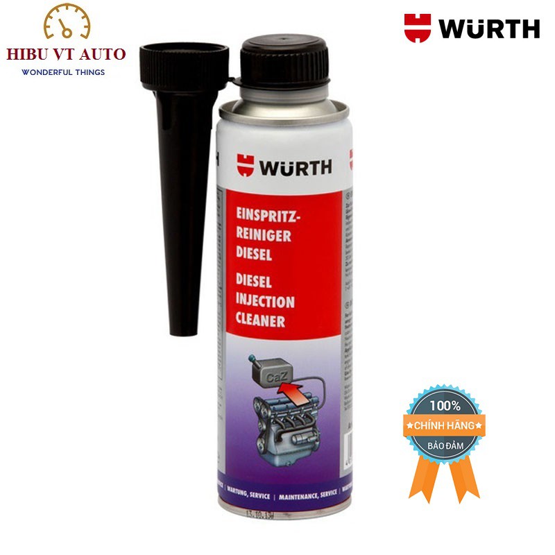 Súc Béc Dầu Wurth Diesel Injection Cleaner 300ml 5861011300 Làm sạch mảng bám và ngăn ngừa ô xy hóa béc phun