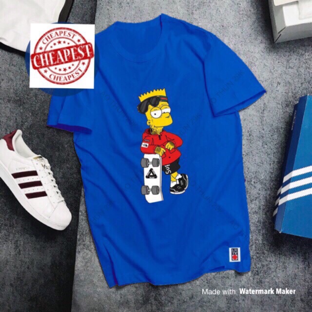 Áo thun nam nữ simpson lướt ván có bigsize
