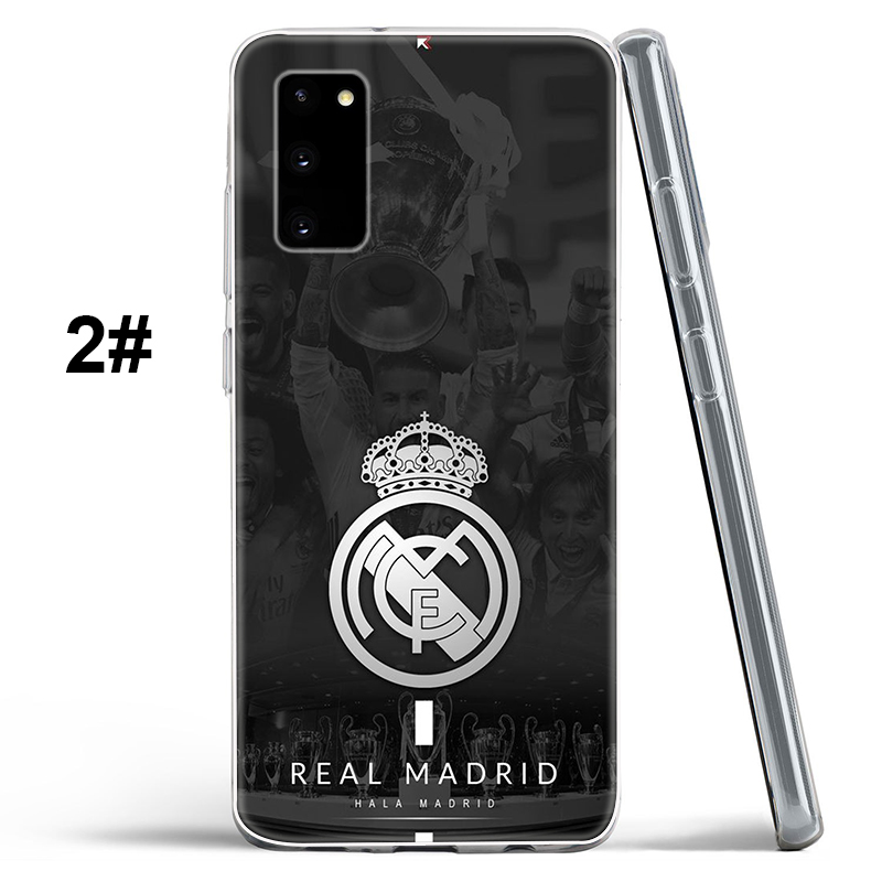 Ốp điện thoại trong suốt in hình đội bóng Real Madrid 92YF cho Samsung A51 A6 A7 A71 A8 A9 J6 M20 M31 2018