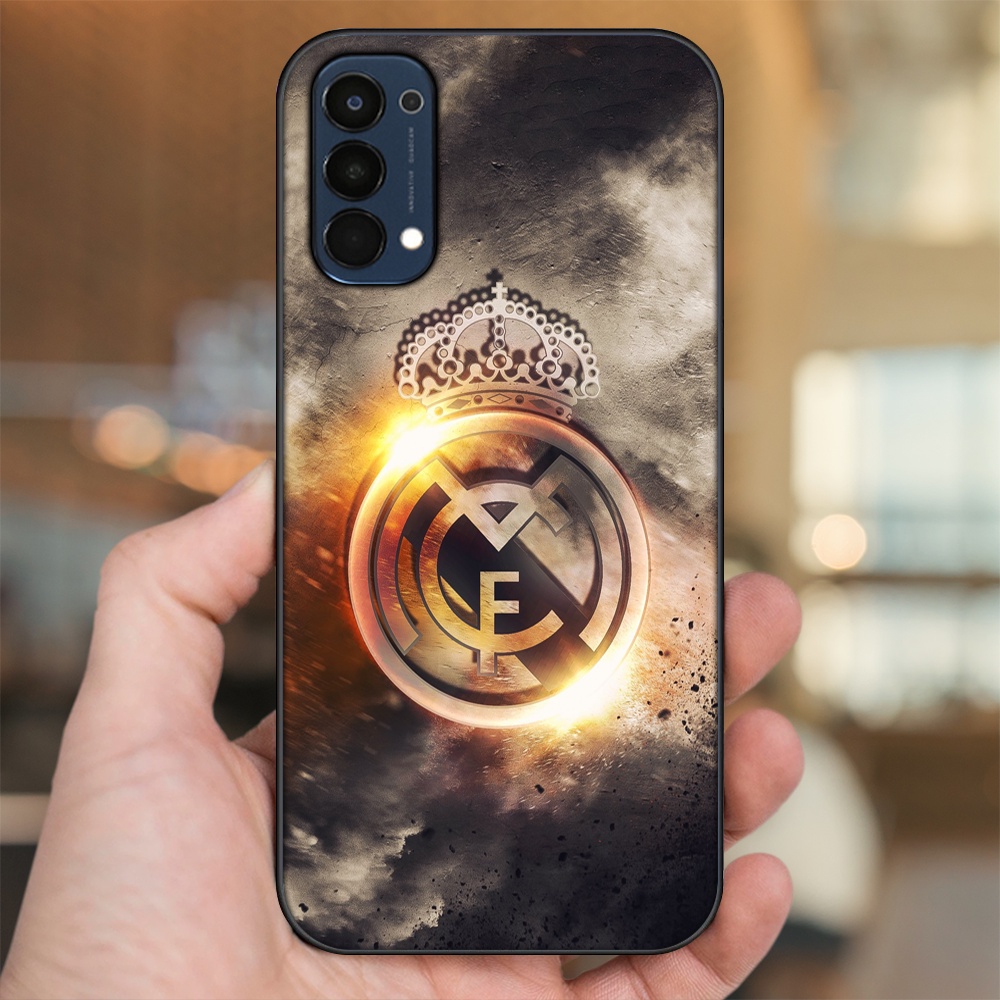 Ốp lưng Oppo Reno 4 viền đen in hình Real Madrid