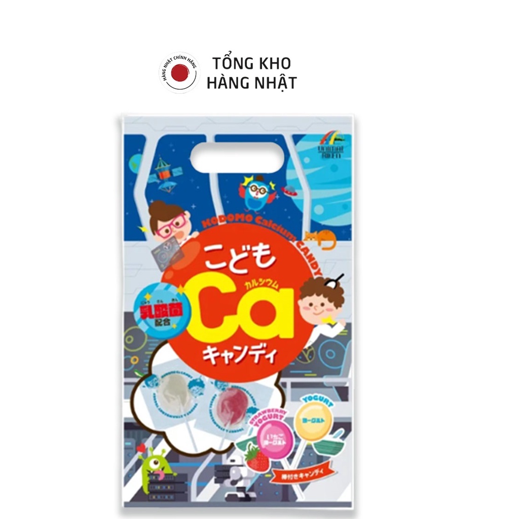 Kẹo mút bổ sung canxi và lợi khuẩn cho bé Nhật Bản - Unimat Riken (gói 10 que)