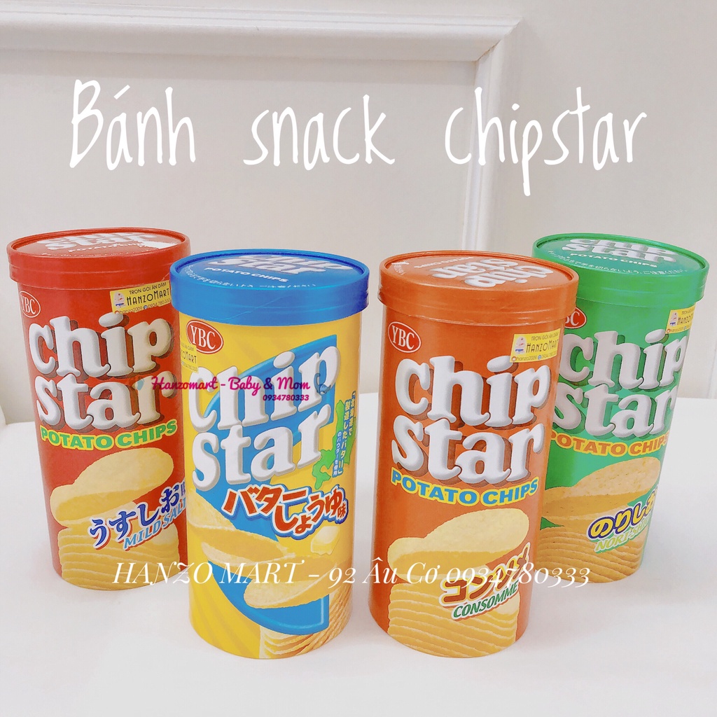 Bánh Snack khoai tây Chip Star Nhật Bản ăn dặm cho bé trên 1 tuổi 50gr