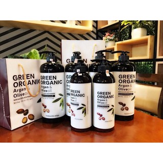 SIÊU RẺ CẶP DẦU GỘI DẦU XẢ GREEN ORGANIC NHẬT BẢN 1000ML-HƯƠNG NƯỚC HOA