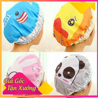 Mũ Tắm Trùm Tóc ĐỘI ĐẦU BẠN GÁI HOẠT HÌNH - Nón Tắm Hình Thú Tránh Ướt Tóc - Mũ Chụp Ủ Tóc Có Thun