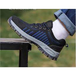 Giày Bảo Hộ Lao Động Nam Siêu Bền Mũi Sắt – Đế Lót Thép Chống Đinh, Chống Dập Ngón, Chống Tĩnh Điện mẫu xám 01