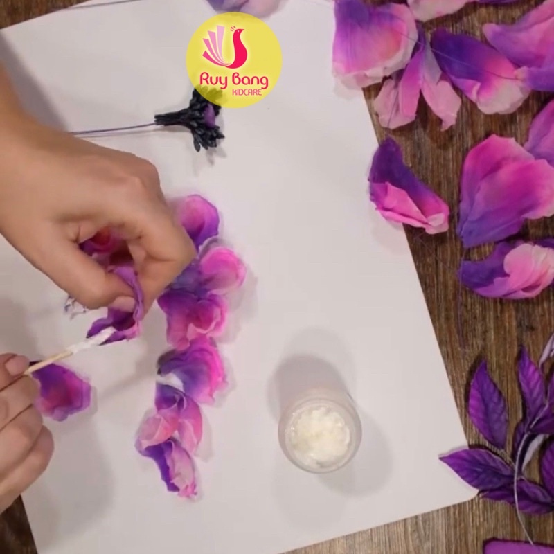 Keo dán cánh hoa vải chuyên dụng