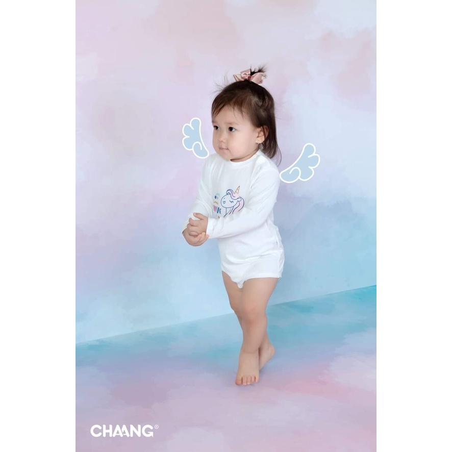 Chaang body chip cotton dài tay pony cho bé gái, bộ liền thân dài tay