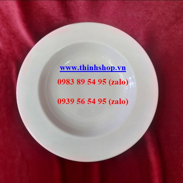 Dĩa súp sứ Minh Long 17,20,23cm - dĩa súp sứ trắng Minh Long