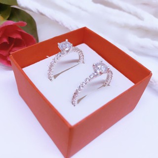 Nhẫn Nữ Bạc Ta Đính Đá ( 1,7cm)