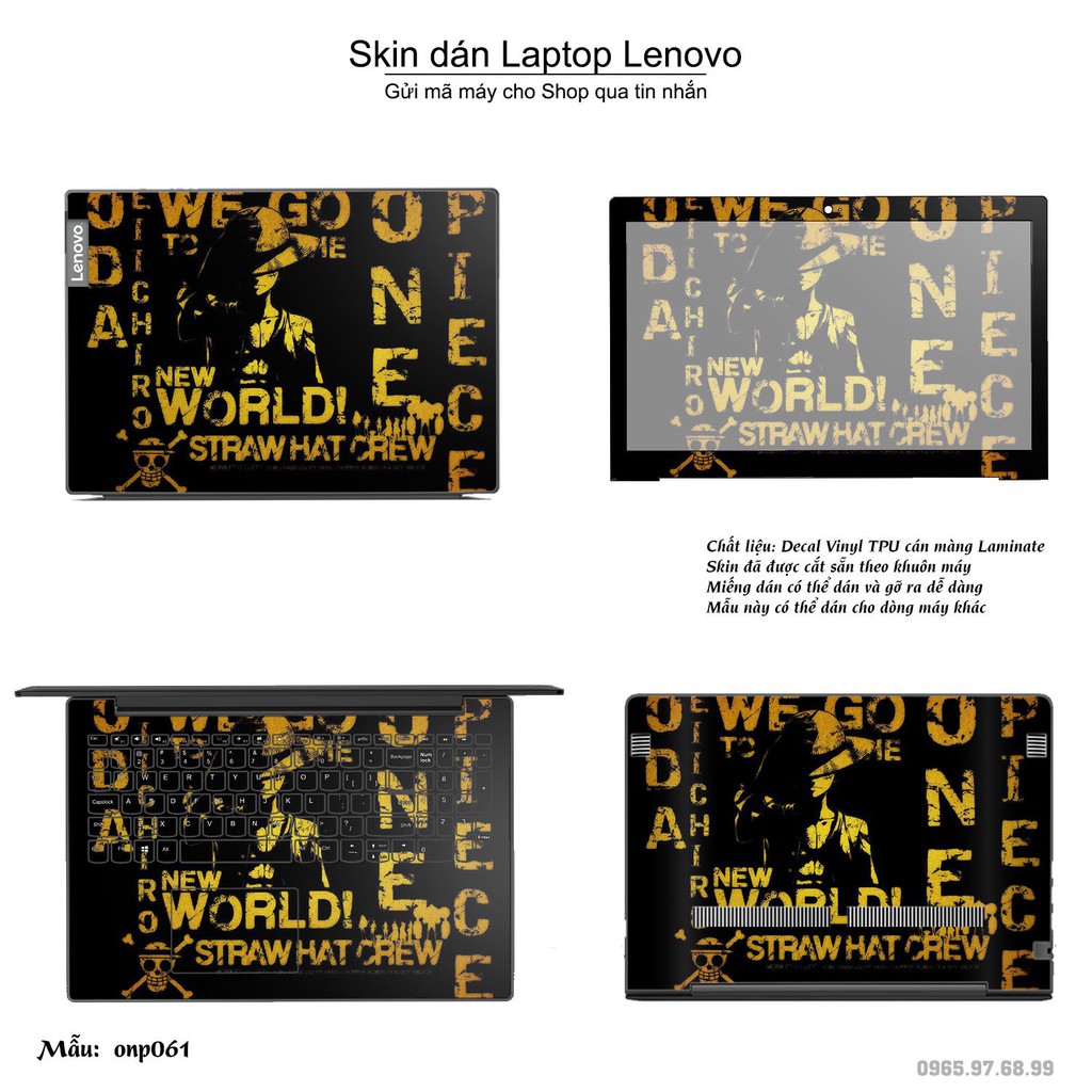 Skin dán Laptop Lenovo in hình One Piece _nhiều mẫu 3 (inbox mã máy cho Shop)