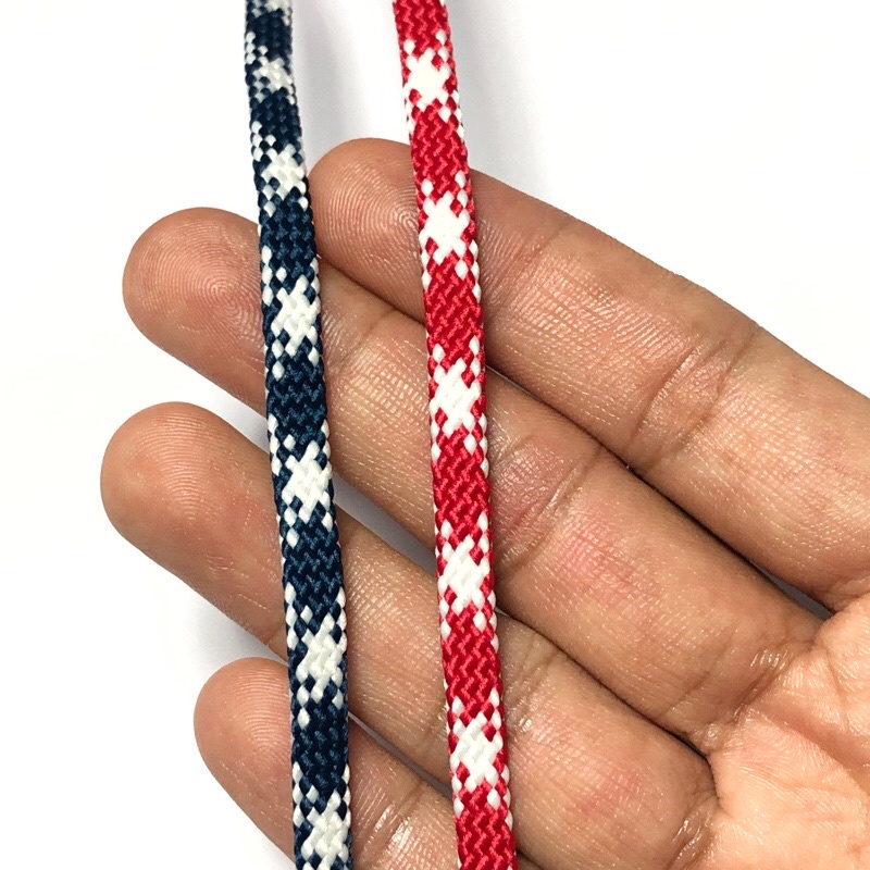 5-&gt;20 mét - Dây Dù dẹp 5mm dệt ống họa tiết ấn tượng dùng làm macrame, sp handmade, thời trang, trang trí