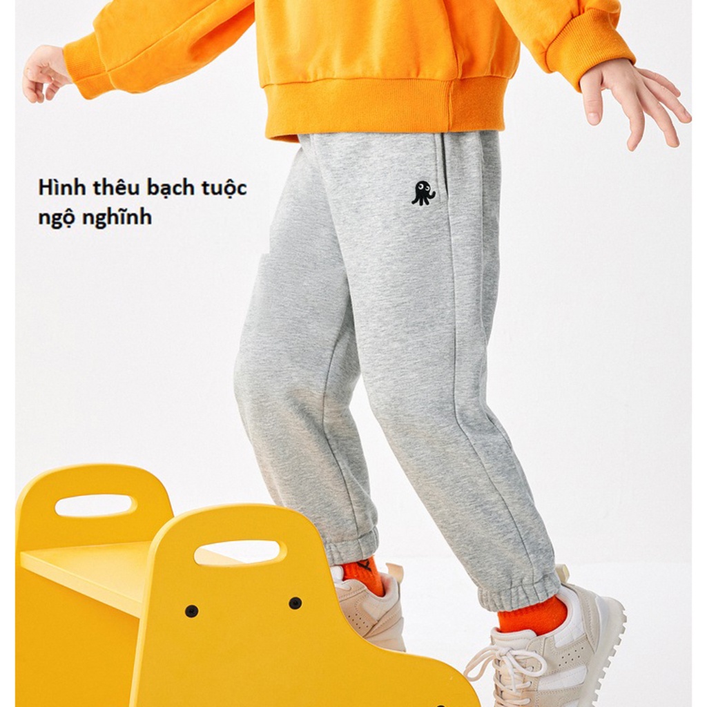 Quần dài bé trai BabyloveGO chất nỉ bông cho bé trai bé gái size 10 đến 35kg QN001