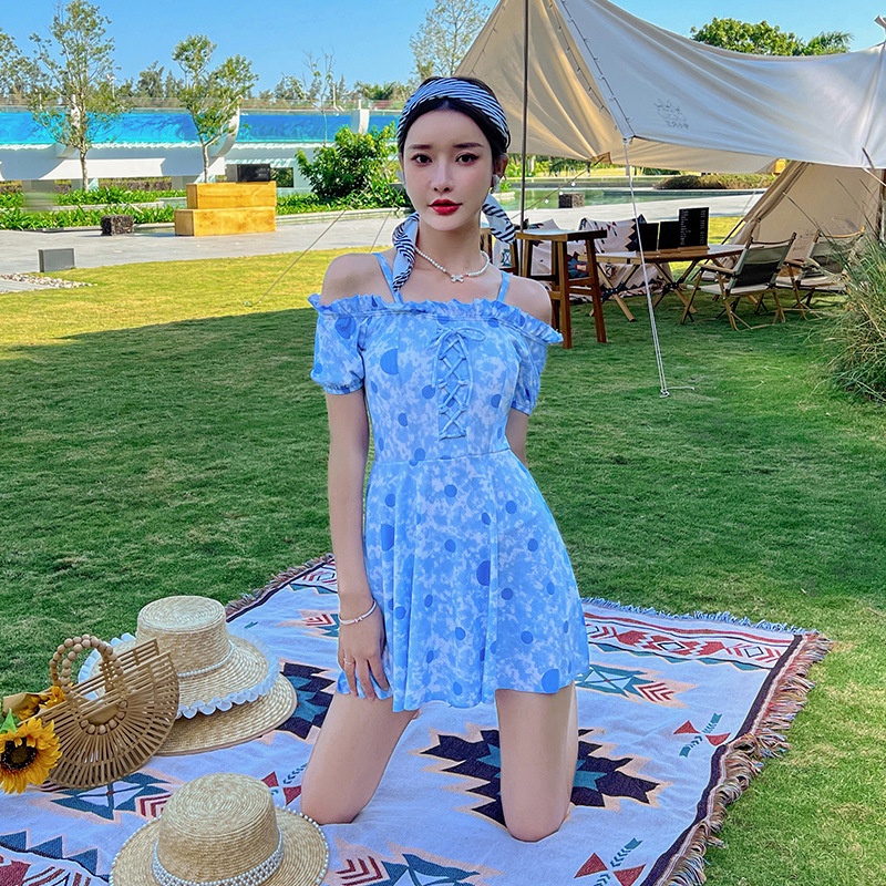 Đồ Bơi Một Mảnh Trễ Vai Thiết Kế Mới Thời Trang Cho Nữ