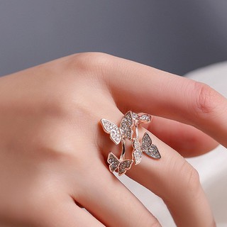 Nhẫn Hình Bướm Đính Đá Thời Trang Cho Nữ
