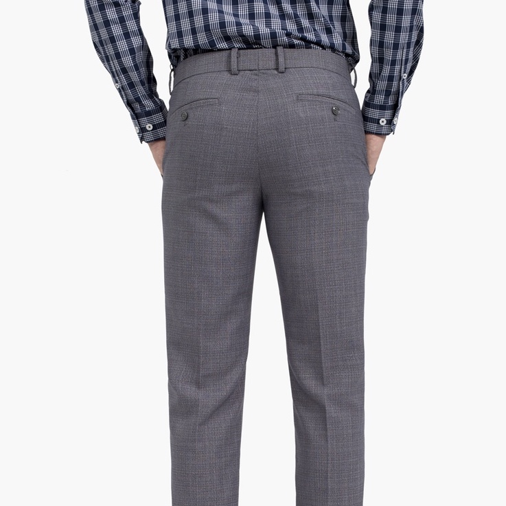 Quần âu nam Aristino sọc caro chìm dáng slim fit Polyester cao cấp chính hãng ATR00301