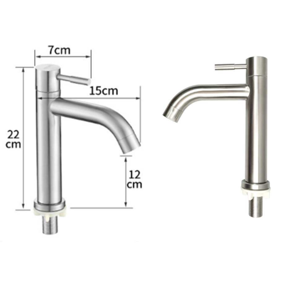 Vòi lavabo lạnh cao cấp Inox 304 MS1 | BigBuy360 - bigbuy360.vn