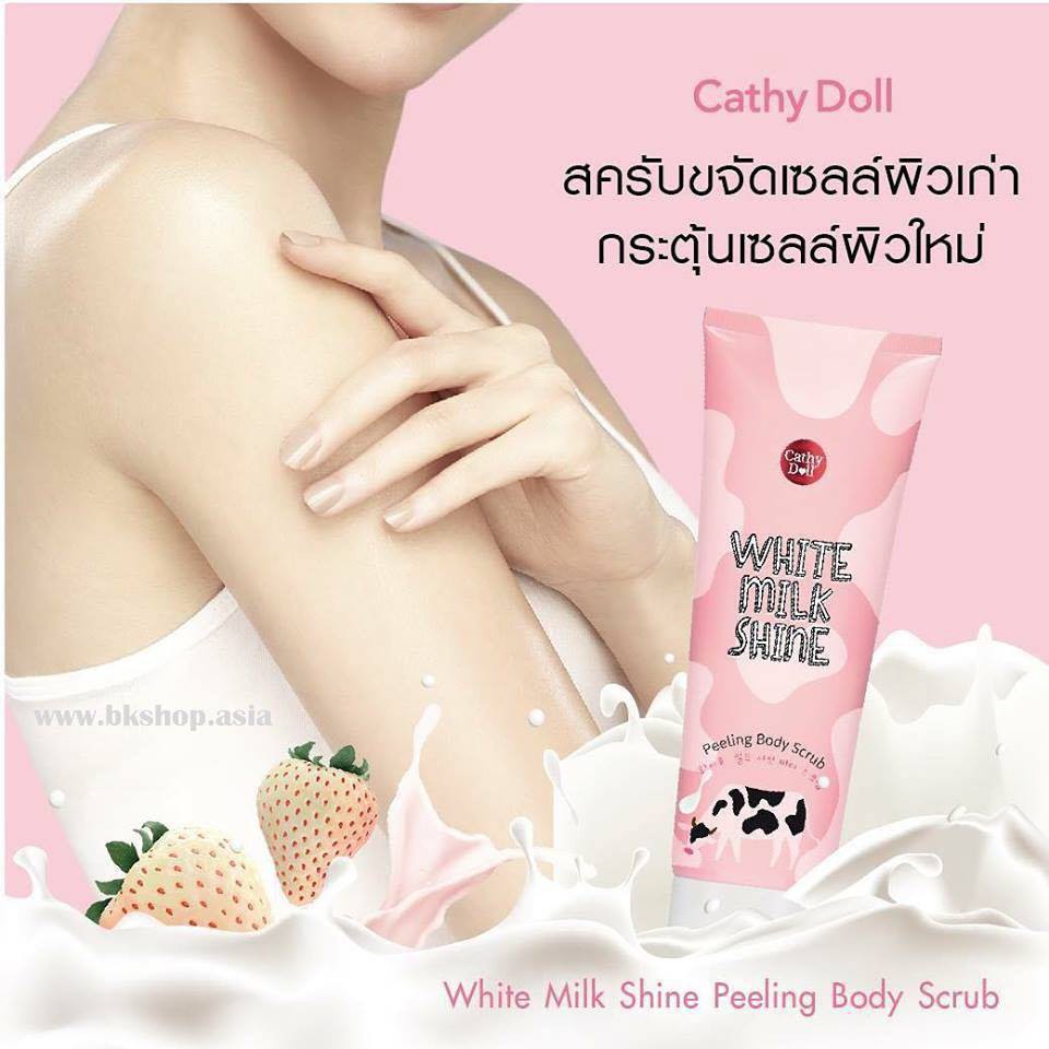 [CHÍNH HÃNG]Tẩy Tế Bào Chết Toàn Thân Trắng Da Sữa Bò Cathy Doll White Milk Shine