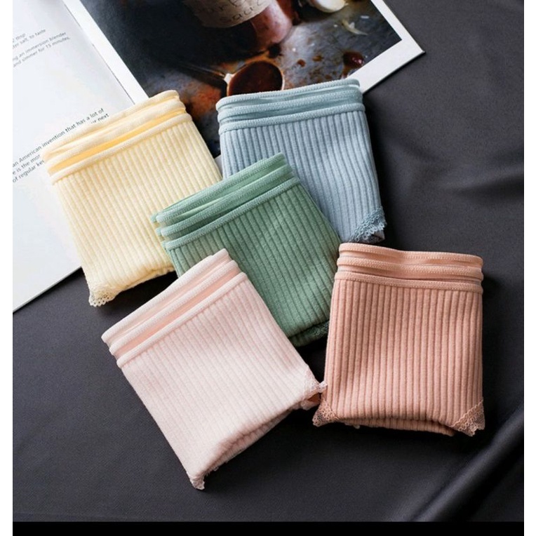 QUẦN LÓT NỮ GÂN SỢI PHỐI REN