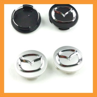 Logo chụp mâm, lazang bánh xe Mazda đường kính 57mm MAD57: Mầu Đen và Bạc MTH