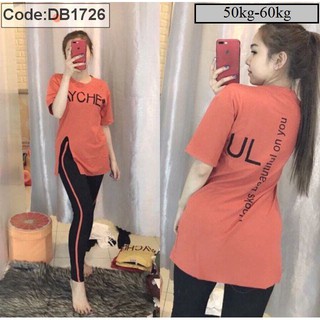 ĐỒ BỘ NỮ THUN DẼO QUẦN DÀI XẺ TÀ IN CHỮ (SIZE LỚN)