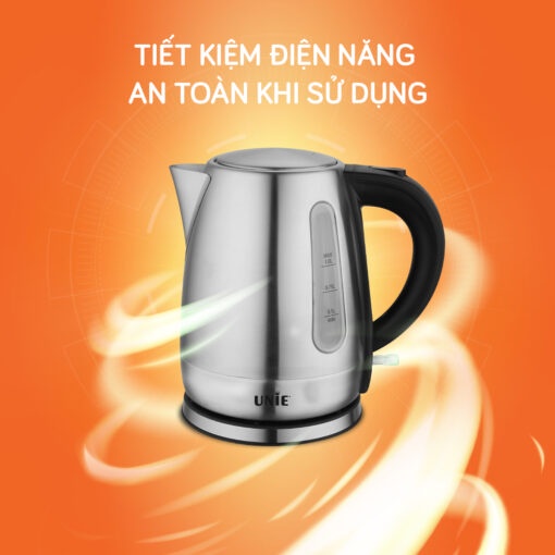 [Mã ELHADEV giảm 4% đơn 300K] Ấm siêu tốc inox Unie UE-300 dung tích 1 Lít, 1850W