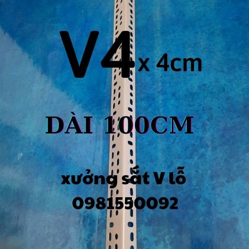 Sắt V lỗ V4x4cm  kích thước Dài 100cm