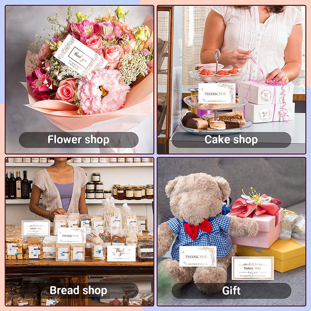 Nhãn Dán Túi Bánh Chữ Thank You Xinh Xắn