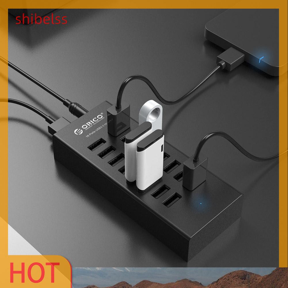Shibelss ORICO H1613 16 Port USB 2.0 HUB USB Charging Splitter Dock w/ Power Adapter