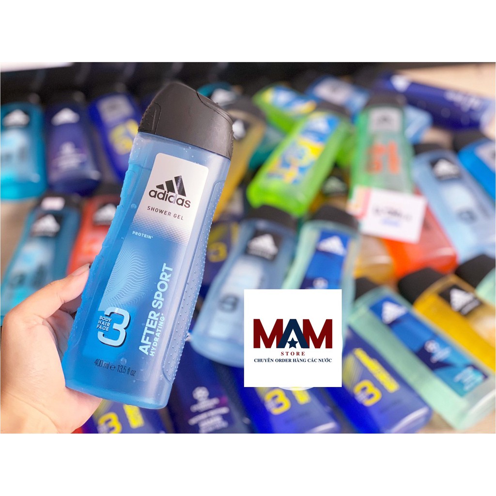 ADIDAS DẦU GỘI SỮA TẮM SỮA RỬA MẶT 3 IN 1 ADIDAS 400ML