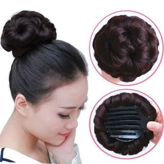 Kẹp Búi Tóc Giả Hoa Trà Cho Người Lớn ( màu ngẫu nhiên)