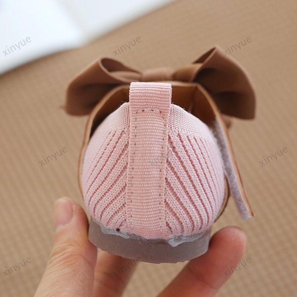 Fashion Girls' Cute Bow Breathable Fabric Slip-on Flat Shoes (2-6 Years Old) Soft Sole Light Weight Kids Shoes/Con gái của giày dép